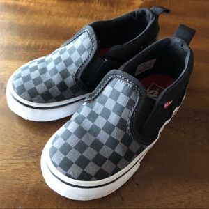 Toddler Grey checkered Vans like new size 6